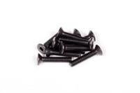 M3x16mm Hex Socket Flat Head (Black) (10pcs) (AXA0147) - thumbnail