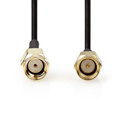 Antennekabel | SMA Male - SMA Female | 1,0 m | Zwart