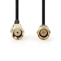 Antennekabel | SMA Male - SMA Female | 1,0 m | Zwart - thumbnail