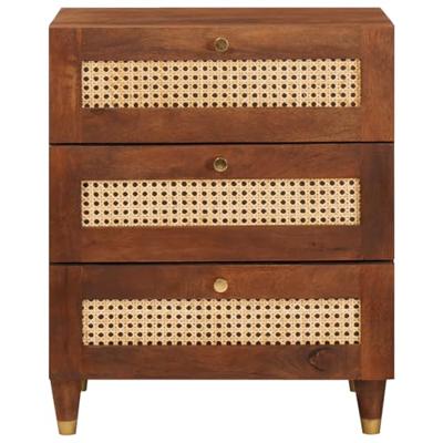 Nachtkastjes Bruin 50 x 33 x 60 cm Bamboe en massief mango hout