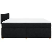 Boxspring met matras stof zwart 180x200 cm - thumbnail