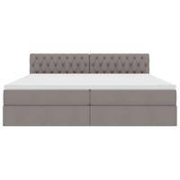 Opbergbed met matras met matras Taupe 200 x 200 cm Bewerkt hout - thumbnail