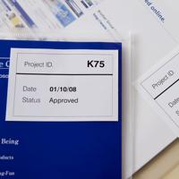 Printerlabels Brother DK-44205 62 mm x 30,48 m Zwart/Wit (3 Stuks) - thumbnail