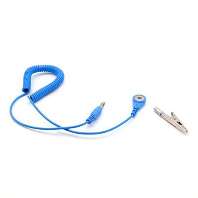 Quadrios ESD-aardingskabel 1.80 m Drukknop 4 mm, Stekker, Krokodilklem