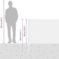 VidaXL Hek met paal groen 1 x 10 m staal en pvc - thumbnail