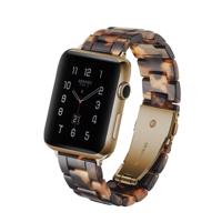 Eenvoudige mode hars horloge band voor Apple horloge serie 4 40mm & serie 3 & 2 & 1 38 mm (schildpad) - thumbnail
