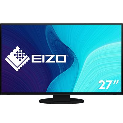 EIZO FlexScan EV2795-BK Monitor, 68,5 cm (27 inch), HDMI, USB 3.1 Hub, USB 3.1 Type C, RJ-45 LAN, DisplayPort, 5 ms reactietijd, resolutie 2560 x 1440, zwart