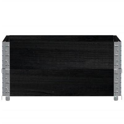 VidaXL Plantenbak 80x60 cm massief grenenhout zwart