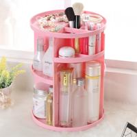 360 graden draaien functionele cosmetica Container make-up organisator Eco-vriendelijke opbergdoos formaat: 23 x 31cm(Pink) - thumbnail