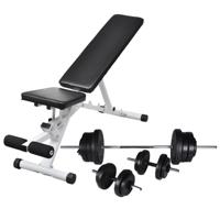 Trainingsbank met halterset 60,5 kg - thumbnail