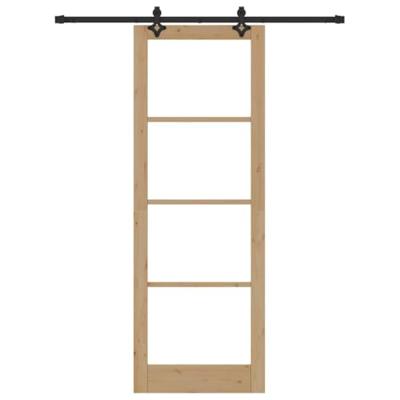 Schuifdeur met Bevestigingsset 'ORKDAL'Massief Hout & Glas