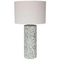 Bureaulamp Home ESPRIT Linnen Keramisch 42 X 42 X 73 cm - thumbnail