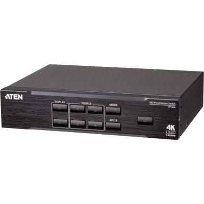 ATEN VP1420 HDMI-Matrix-switch 3D-weergave mogelijk, Met audiopoorten, Ultra HD-geschikt, Met ingebouwde converter, Rackmontage mogelijk Zwart ATEN VP1420 HDMI-Matrix-switch 3D-weergave mogelijk, Met audiopoorten, Ultra HD-geschikt, Met ingebouwde converter, Rackmontage mogelijk Zwart