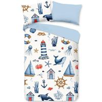 Good Morning Good Morning kids Dekbedovertrek nr.33087 Ahoy blauw 140x200/220 - thumbnail