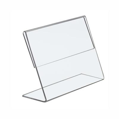 Kaarthouder Europel L-standaard 90x60mm liggend acryl