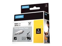 Dymo IND krimpkous zwart op wit, 9 mm x 1,5 meter label krimpkous - thumbnail