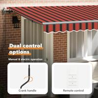 VidaXL Inklapbaar zonnescherm oranje 400 x 200 cm stof - thumbnail