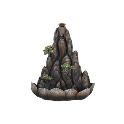 Backflow Wierook Houder Bronskleurige Berg Polyresin (18 cm)