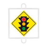 WARNING TRAFFIC SIGN PANEL NO. 1 (RED TRAFFIC LIGHT) - thumbnail
