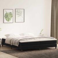 Boxspring zonder matras fluweel zwart 200x220 cm - thumbnail