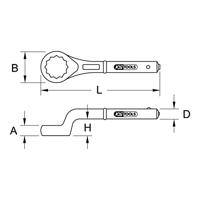 KS Tools 9638024 963.8024 Trek-ringsleutel Sleutelbreedte (metrisch) 41 mm - thumbnail