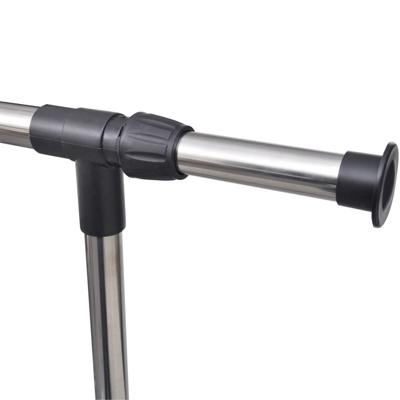 VidaXL Kledingrek verstelbaar met 4 wieltjes en 1 ophangrail