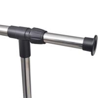 VidaXL Kledingrek verstelbaar met 4 wieltjes en 1 ophangrail - thumbnail