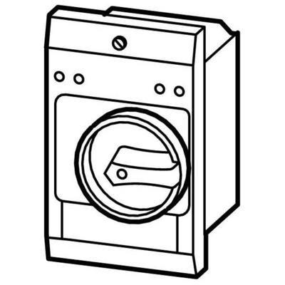 Eaton E-PKZ0-GR 072908 Lege behuizing Inbouw, Met NOT-AUS schakelaar (l x b x h) 80 x 85 x 129 mm Rood, Geel, Grijs 1 stuk(s)