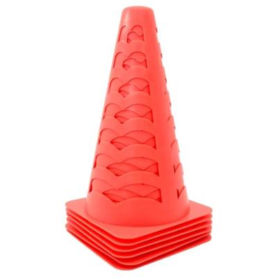 VidaXL Voetbalpionnen 6 st stapelbaar 13x13x22,5 cm oranje