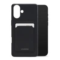 Mobilize Rubber Gelly Card Case Apple iPhone 16 Plus Matt Black - thumbnail