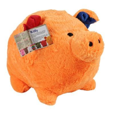 Funky Piggy Family Knuffel funky piggy oranje 30 cm | 6 stuks