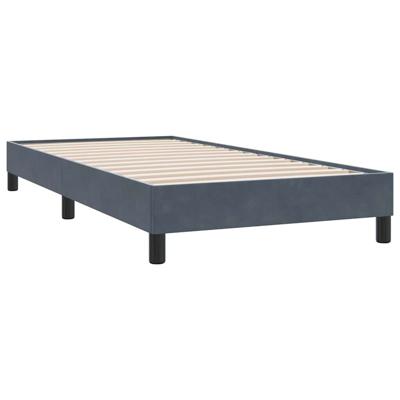 Boxspring met matras fluweel donkergrijs 80x210 cm