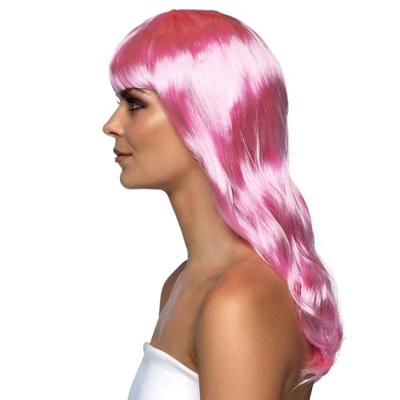 Pruik chique licht roze