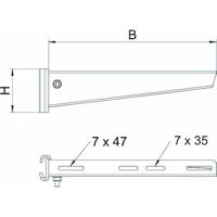 OBO Bettermann 6419412 Wand- en steunbeugel (b x h) 610 mm x 100 mm Metaal 1 stuk(s) - thumbnail