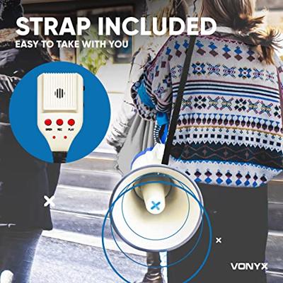 Vonyx MEG060 Megafoon 60W USB/SD/sirene/microfoon