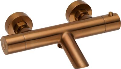 Saqu Eurotrend thermostatische badkraan geborsteld koper
