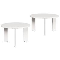 Koffietafel Set 2 pcs Wit 47.5 x 47.5 x 27 cm - thumbnail