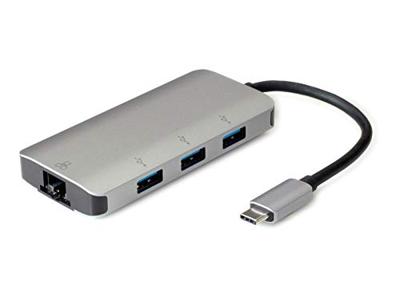 ROLINE USB Type C naar Gigabit Ethernet Converter + Hub 3x