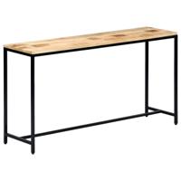 Wandtafel 140x35x76 cm massief ruw mangohout - thumbnail