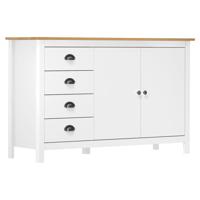 Dressoir Hill Range 130x40x80 cm massief grenenhout wit - thumbnail