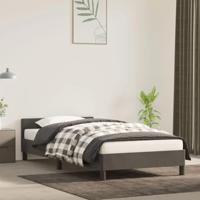 Bedframe zonder matras 90x200 cm fluweel donkergrijs - thumbnail