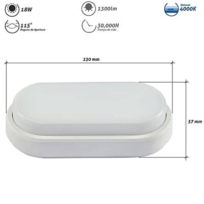 Wandlamp EDM 34721 Polymeer A E 18 W 85 W 1300 lm Buitenkant (4000 K) Wandlamp EDM 34721 Polymeer A E 18 W 85 W 1300 lm Buitenkant (4000 K)