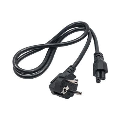 Akyga Stroom Adapterkabel [1x Randaarde stekker - 1x Apparaatbus C5] 1.00 m Zwart