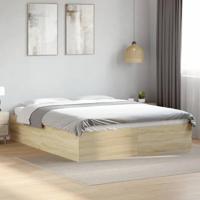 Bedframe bewerkt hout sonoma eikenkleurig 150x200 cm - thumbnail
