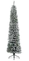 Everlands Pencil pine kunstkerstboom besneeuwd groen 150cm - thumbnail