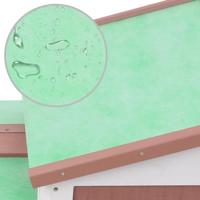 Konijnenhok voor buiten groot 145x45x85 cm hout bruin en wit - thumbnail