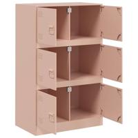 Dressoir 67x39x107 cm staal roze - thumbnail