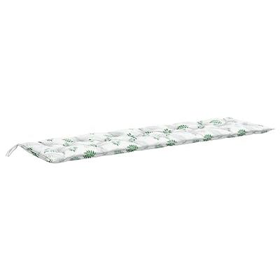 VidaXL Tuinbankkussen bladpatroon 200x50x7 cm stof
