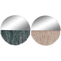 Wandspiegel DKD Home Decor Groen Gouden Franjes 50 x 0,5 x 50 cm (2 Stuks) - thumbnail