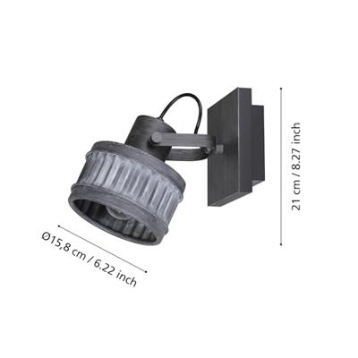 Eglo Antiekgrijze opbouwspotTurrock - 43444